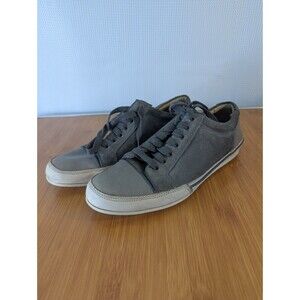 John Varvatos Casual Sneakers, Reed 315, Gray Blue, Leather, Mens US 8 (T05)